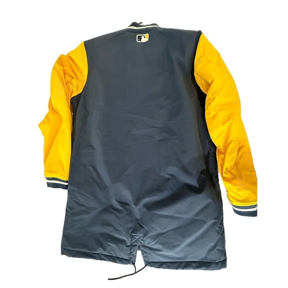 Nike Milwuakee Brewers Navy Yellow Dugout Performance Full Zip Jacket Men's M - Picture 15 of 16